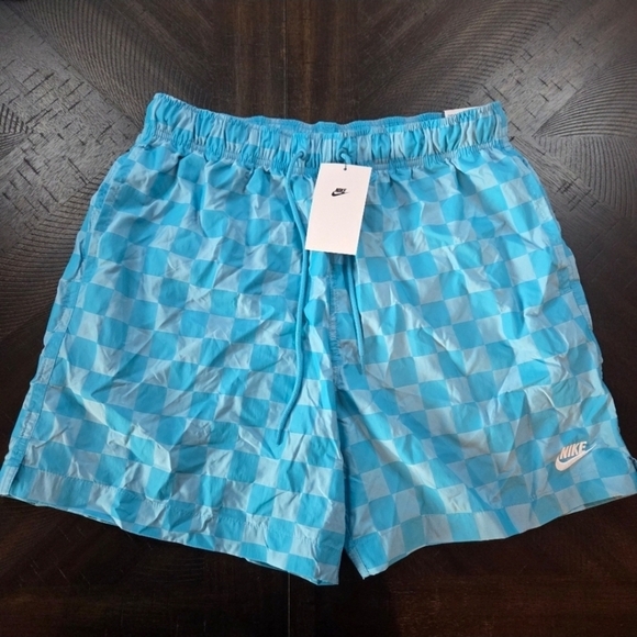 Nike Mens Blue Checkered Woven Shorts FN3098-447 Medium New Athletic Gym Workout - Picture 2 of 9
